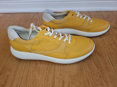 ECCO Women's Soft 7 Runner Sneaker, Yellow Size 10