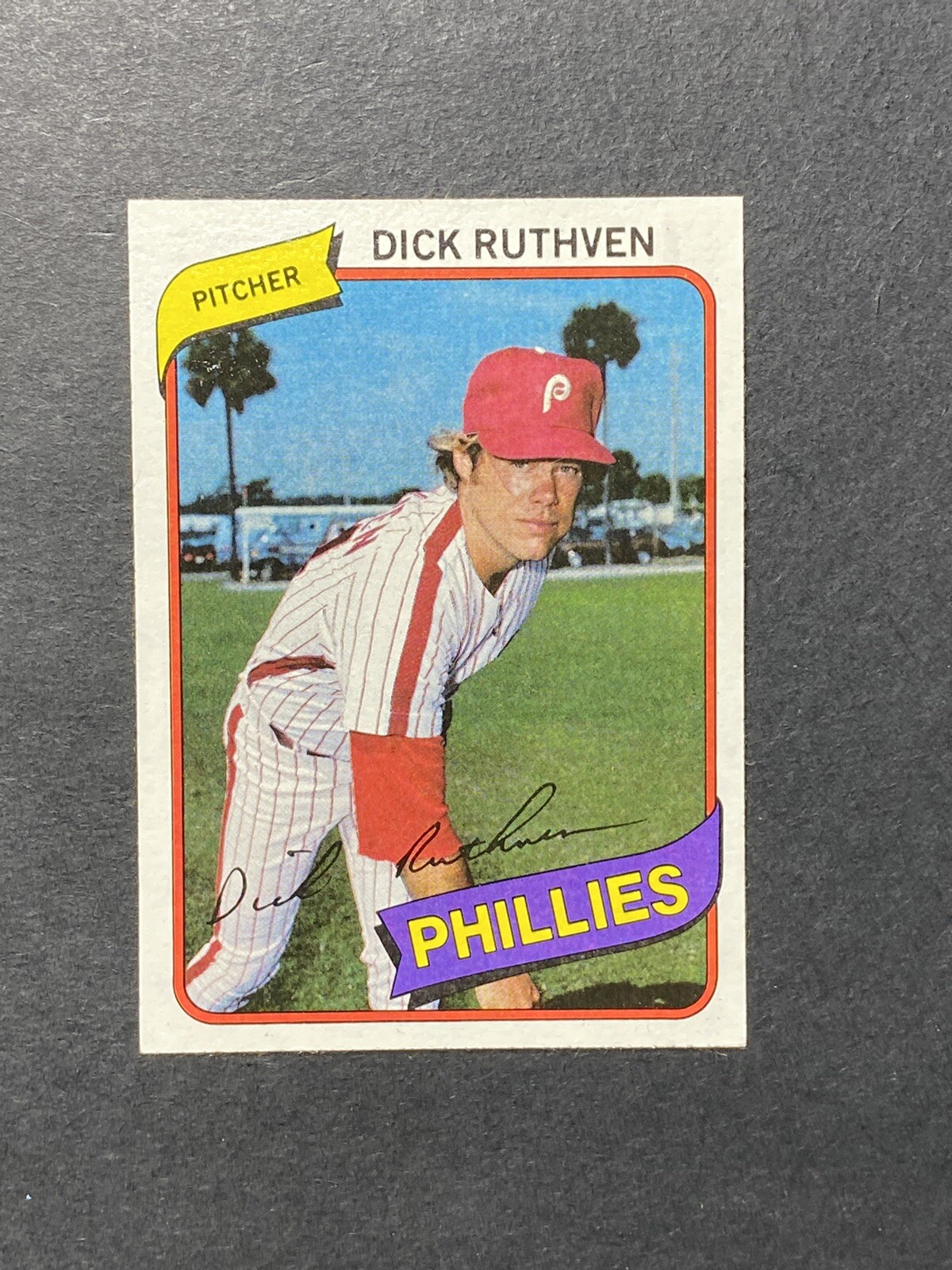 1980 TOPPS BURGER KING PHILADELPHIA PHILLIES #19 DICK RUTHVEN PHILADELPHIA