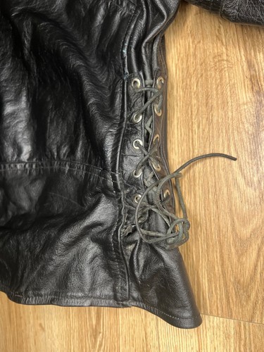 Vintage Storm Riders Lederjacke Herren 52 Motorrad Reißverschluss Biker Bomberjacke - Bild 22 von 22