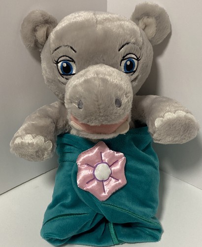 Disney Parks 10” Hippo Hippopotamus Gray Safari Plush Stuffed Animal Authentic