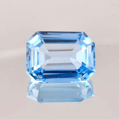 8x10 MM Natural Flawless Blueish AQUAMARINE Emerald Cut Loose Gem GIT Certified - Picture 5 of 5