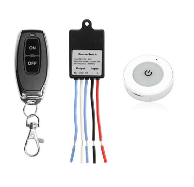 Mini Wireless Remote Control Switch DC 6V 12V 24V 1 Channel RF Relay Latched ...