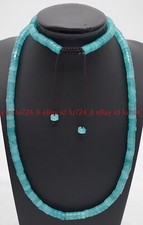 Natural 3x6mm Cylindrical Amazonite Gems Beads Braided Necklace Bracelet 18/7.5"