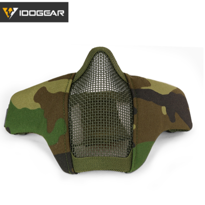 IDOGEAR Airsoft & Paintball Half Face Mask - Mesh Tactical Mask, Multiple Colors