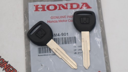 TWO Genuine OEM Honda Key Blank Accord Civic CR-V del Sol Prelude Odyssey - Picture 10 of 12
