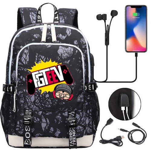 Zaino scuola Fgteev studente ricarica USB borse laptop zaini zaino - Foto 47 di 52