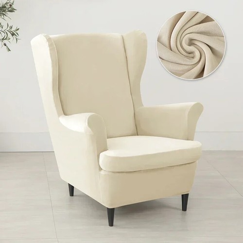 Wingback Chair Covers Wing Armchair Cover with Seat Cushion Cover Slipcovers  - Bild 25 von 31