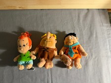 Fred Fred Feuerstein, Barney, Pebbles Flintstones 2001 Stofftiere Retro ca. 18cm