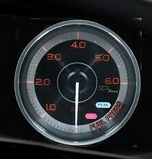 Manometro Strumento 60mm DEPO Racing pressione Carburante benzina picco 0-6 bar - Foto 1 di 2
