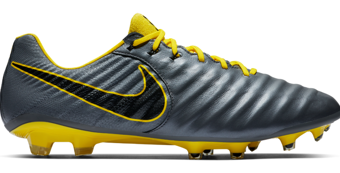 NIKE TIEMPO LEGEND VII ELITE FG GREY/YELLOW SIZE 5.5 BRAND NEW