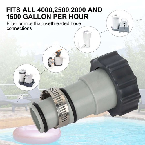 1 Pair Replacement Hose Adapter w/Collar for Intex Threaded Connection Pumps USA - 第 5/12 張圖片