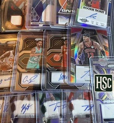 Basketball NBA - 100 Card Lot - Rookies, Parallels, Memorabilia, Autos, Numbered