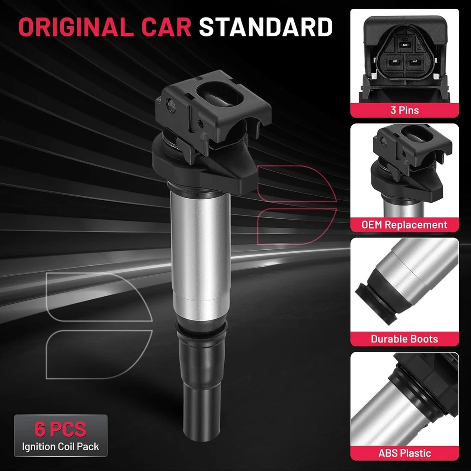 Катушка зажигания UF598 4 шт и иридиевая свеча зажигания подходят для Mini Cooper 2007-2016 годов выпуска 1,6 л - Изображение 2 из 4