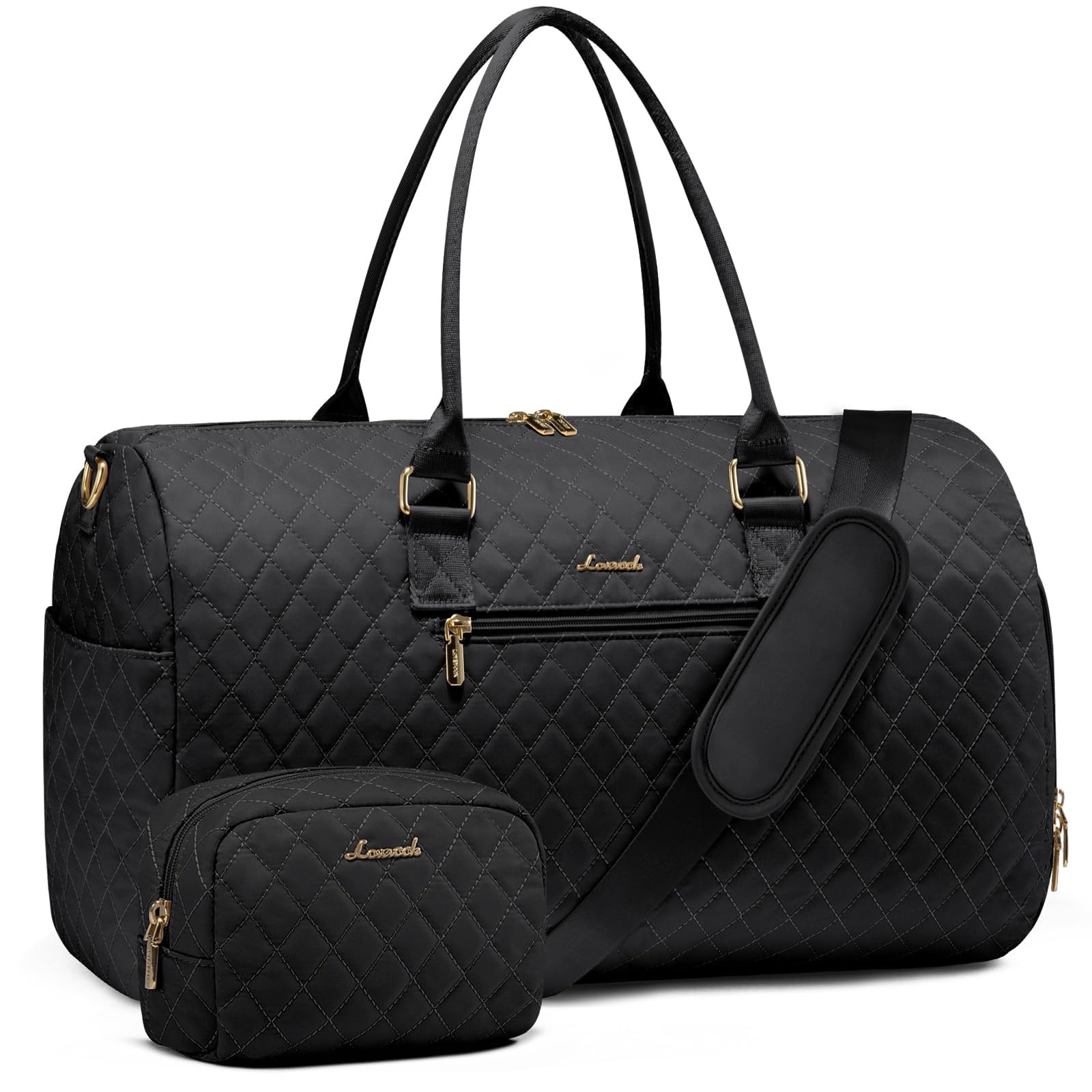 Travel Weekender Duffle Bag Women Carry-on with Shoe Compartment  Toiletry Bag