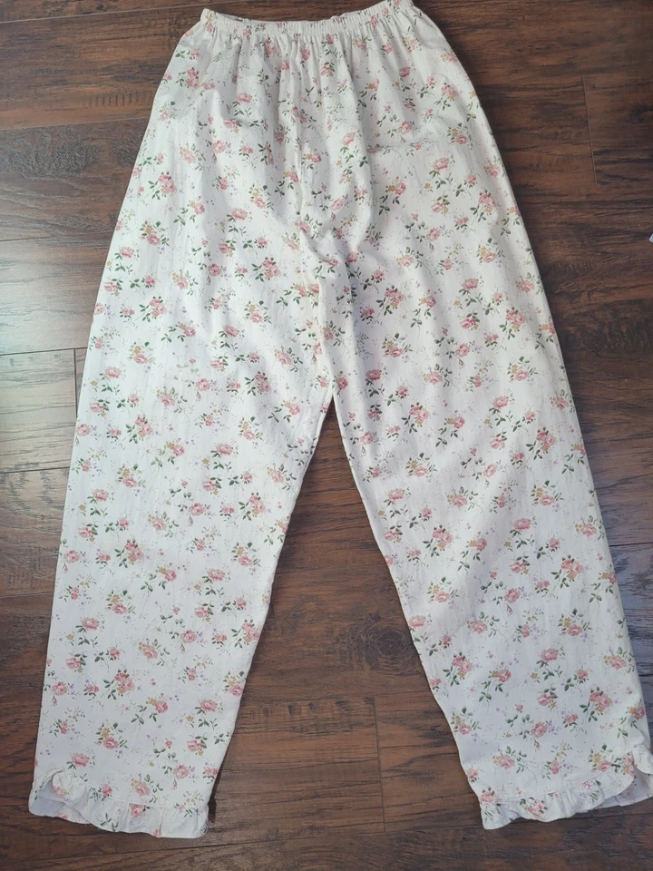 Adorable Girls Shabby Chic Pajamas 100% Cotton Tea Party Garden Lg 12 Coquette - Image 4 of 4