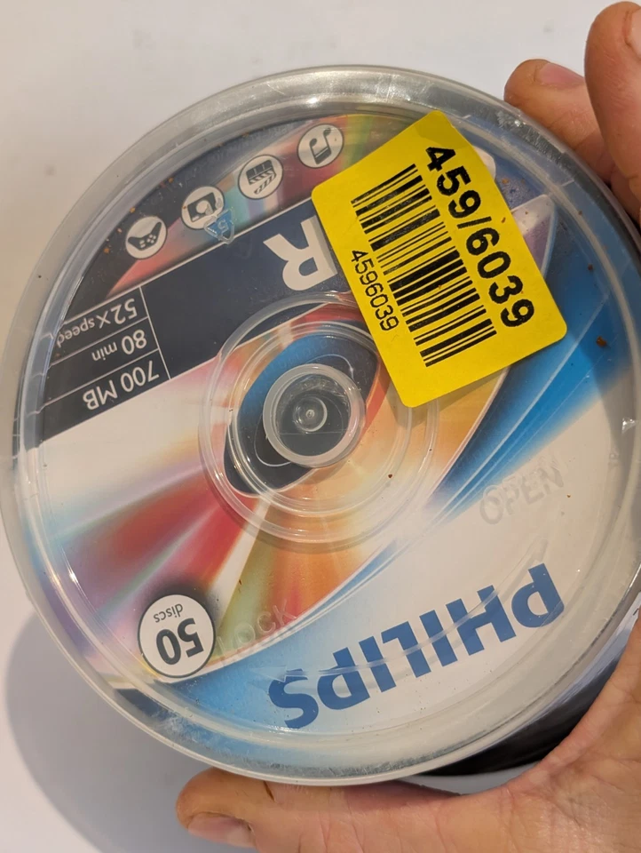 Philips Recordable Blank CD-R Discs 50 Pack - 80 Min 52x 700MB - SEALED - Image 2 of 3