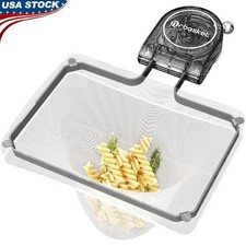 Kitchen Sink Strainer Rack W/ 50 Bags Foldable Suction Cup Food Filter Drainage