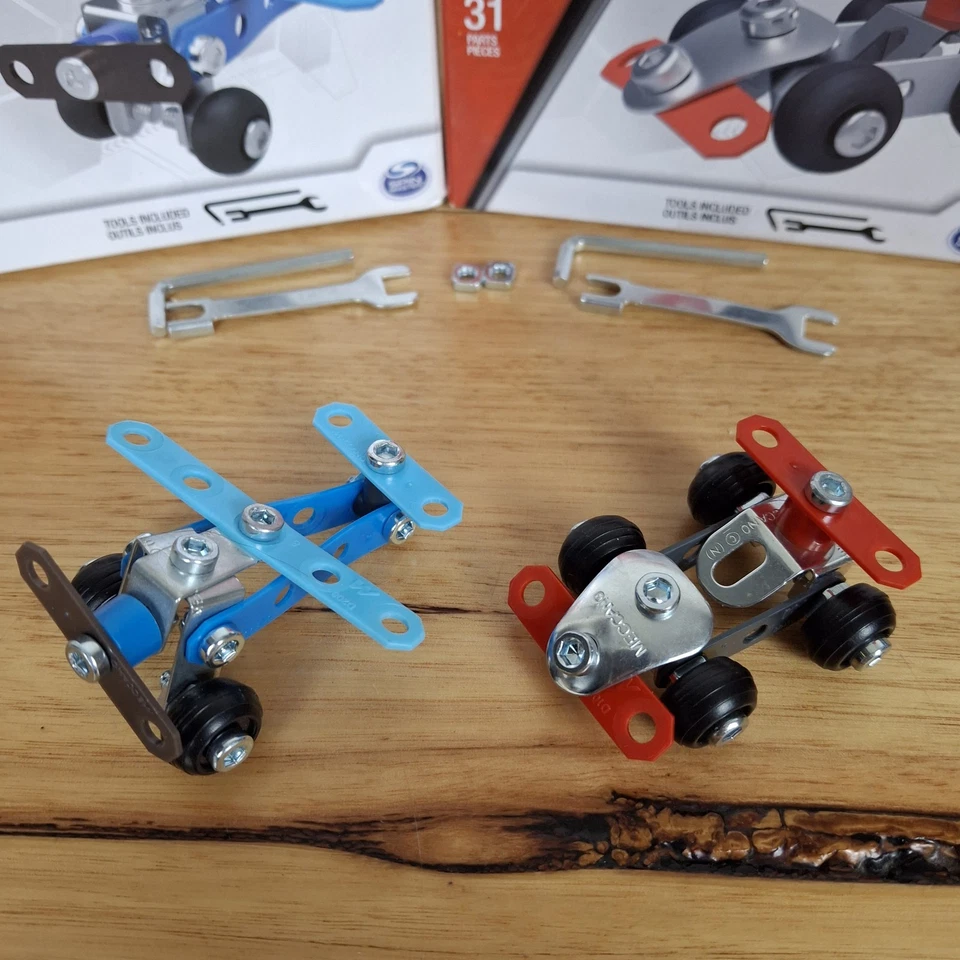 Meccano Bolts Plane & Racecar Car STEM Educational Metal Toys Educational - Image 2 of 4