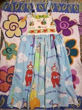 Teletubbies Vintage Sheet Remake Overalls Skirt