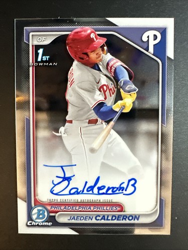 2024 Bowman Chrome Baseball Jaeden Calderon Auto #CPA-JCN Phillies