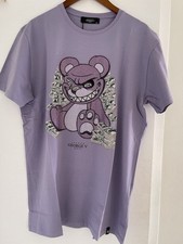 Avenue George V Paris T-Shirt Men's Rhinestone GV Teddy Purple Fitted Tee 3XL