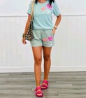 Southern Bliss Happy Day Sage Green Women's Shorts Size Medium (8-10) NWT — photo 2