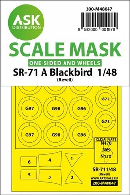 SR-71 A Blackbird one-sided mask for Revell / 1:48