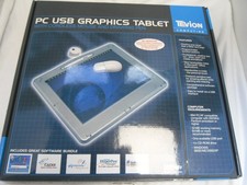 Tevion PC USB Grafiktablett mit kabelloser Maus und Zeichenstift. MD 41217.
