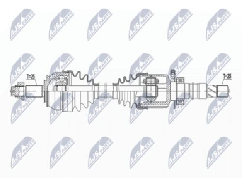 DRIVE SHAFT NPW-FT-045 FOR ALFA ROMEO FIAT GRANDE/PUNTO ABARTH 1.6L 4cyl MITO - Image 4