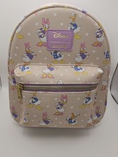 Image of Loungefly Disney Daisy & Donald Duck Mini Backpack All Over Print BNWT