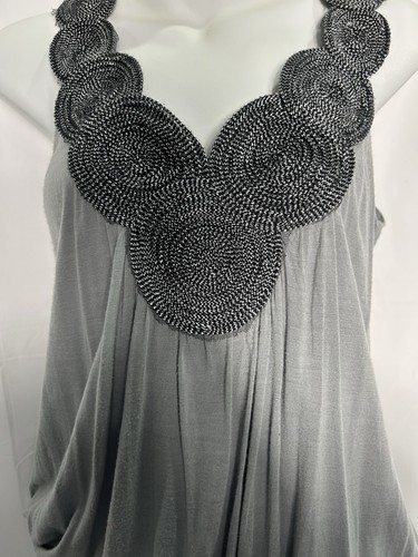 Vintage Body Central Top Y2K Bubble Hem 00s Going Out Grunge Goth Dark - Small - Picture 2 of 10
