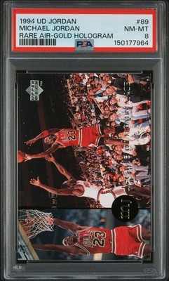 1994 UD MJ RARE AIR GOLD HOLOGRAM #89 MICHAEL JORDAN PSA 8 | eBay
