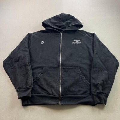 OpenAI Hoodie Sweatshirt Mens Medium Black Research And Deployment Tech Full Zip
