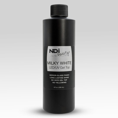 NDi beauty Milky White LED/UV No Wipe Gel Top 8 fl oz