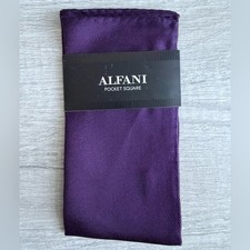 Alfani Men's Purple Silk Neat Pocket Square