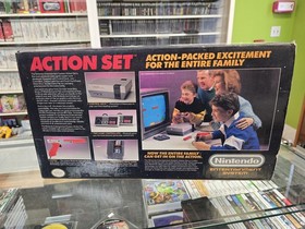 NES Nintendo Action Set NTSC Original Box Foam Tray CIB Tested Works Mario Bros