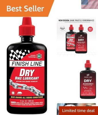 4oz Finish Line Dry Bike Chain Lube   Quick-Drying & Friction-Reducing Solution