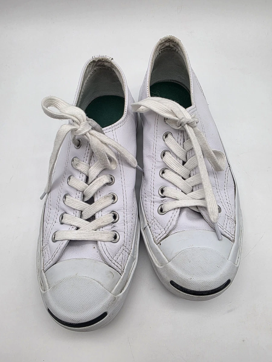 Converse Jack Purcell Ox Sneaker Schuhe Herren 5,5 Weiß Leder Low Top Schnürer