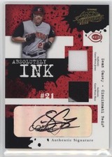2005 Playoff Absolute Memorabilia Double Materials 22/100 Sean Casey Auto 0c6