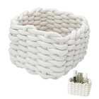 Small Storage Decorative Basket, Cotton Rope Woven Shelf Basket for Little 