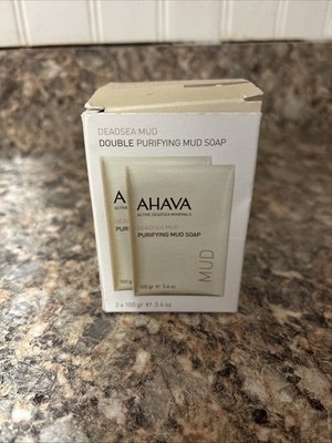 Ahava Dead Sea Purifying Mud Soap, 3.4 oz Pack of 2 NEW & sealed
