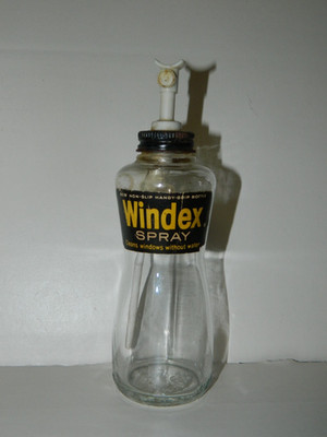 VTG Vintage Antique 1950 Windex Glass Bottle The Drackett Company Cincinnati