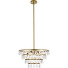 Elegant Lighting 1101D20BR Ella 6 Light 20 inch Brass Pendant Ceiling Light