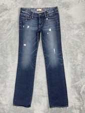 Paige Jeans Womens 27 Blue Melrose Classic Rise Straight Leg Made in USA Stretch