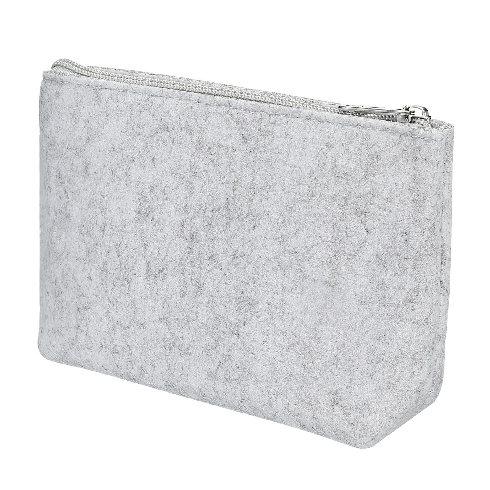 Pen Case Stationery Office Storage Zipper Pouch Light Gray