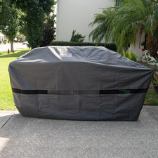 Nexgrill 86 in. Barbecue BBQ Grill Cover Weather Resistant Black Cart Polyester
