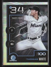 Thomas White 2025 Bowman #BTP-34 Bowman Scouts Top 100 Miami Marlins