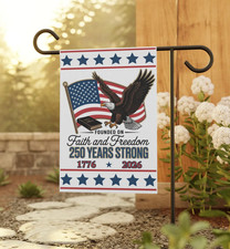USA 250th Anniversary Garden Flag Patriotic Outdoor Flag