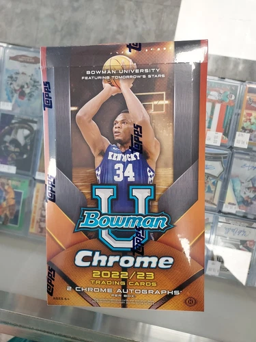2022-23 Bowman Chrome U University Basketball Hobby Box Sealed 2 Autos Per Box