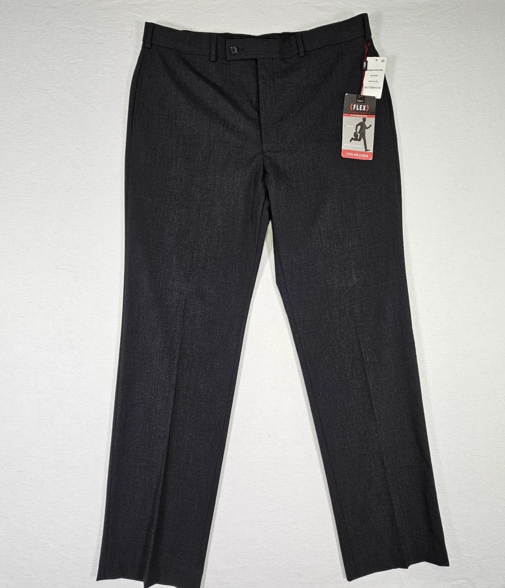 van heusen flex 3 slim fit dress pant Premium Soft Lux Flex Dress Pant Sky Captain / 32 / 32